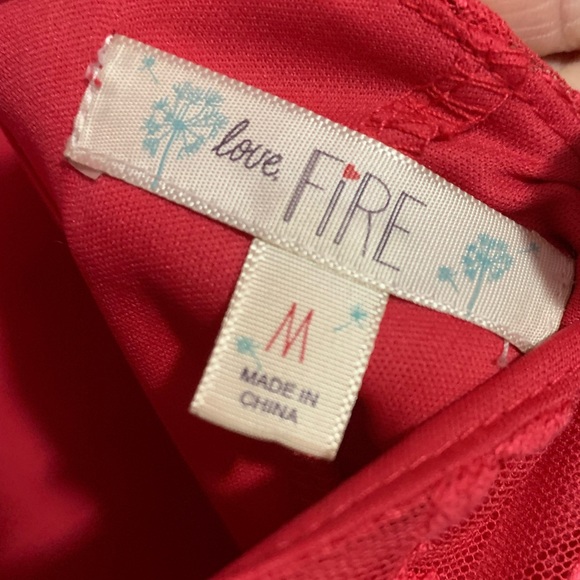 NWOT. Long sleeve pink dress with design throughout. Double lined. Juniors M. - Picture 4 of 5